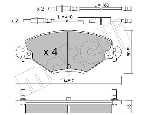 set placute frana,frana disc METELLI 22-0331-0