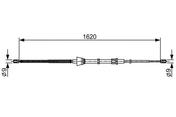 Cablu, frana de parcare BOSCH 1 987 482 448