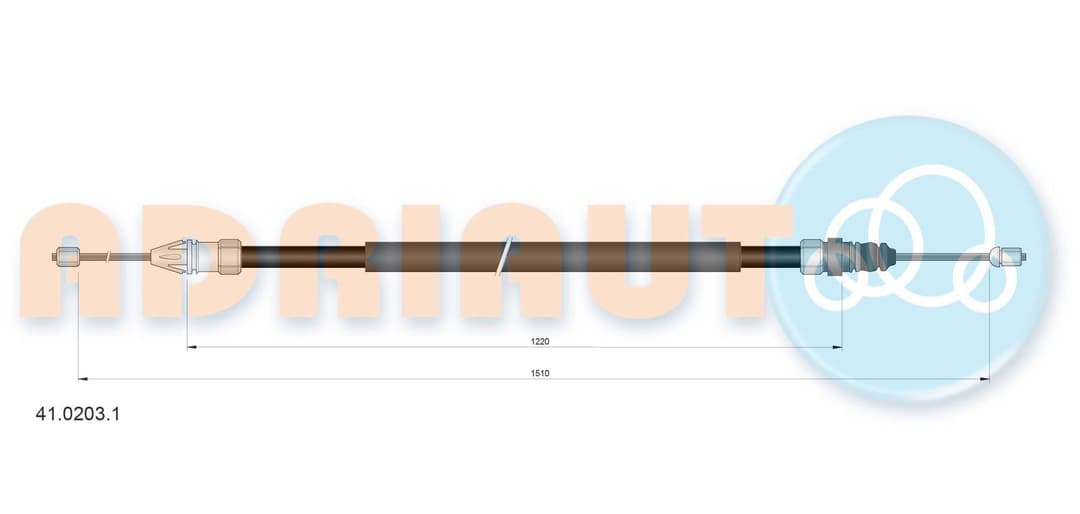Cablu, frana de parcare ADRIAUTO 41.0203.1
