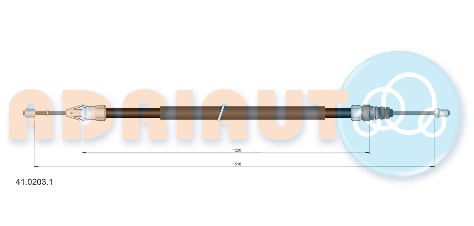 Cablu, frana de parcare ADRIAUTO 41.0203.1
