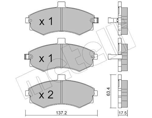 set placute frana,frana disc METELLI 22-0504-0