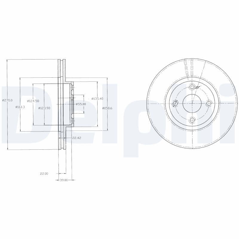 Disc frana DELPHI BG3966