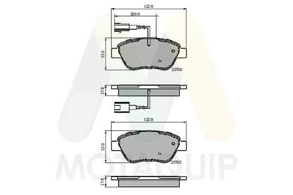 set placute frana,frana disc MOTAQUIP LVXL1669