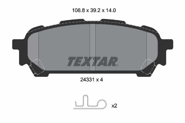 set placute frana,frana disc TEXTAR 2433101