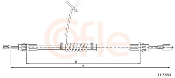 Cablu, frana de parcare COFLE 11.5680