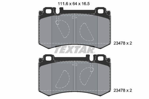 set placute frana,frana disc TEXTAR Q+ 2347801