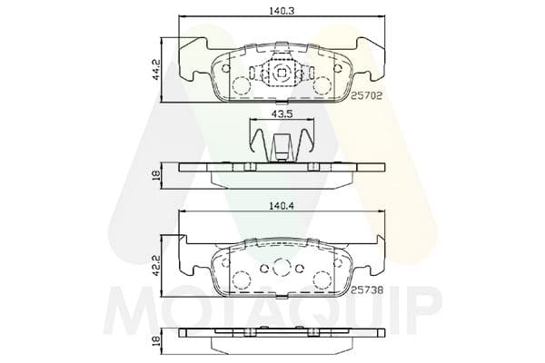 set placute frana,frana disc MOTAQUIP LVXL1822