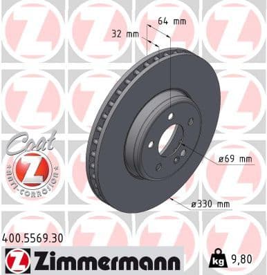 Disc frana ZIMMERMANN FORMULA S 400.5569.30