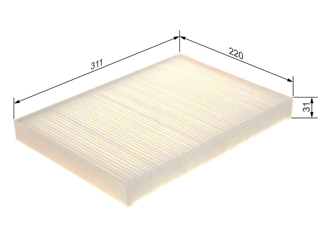 Filtru, aer habitaclu BOSCH 1 987 435 105