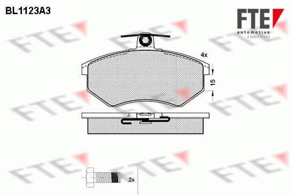 set placute frana,frana disc FTE 9010035