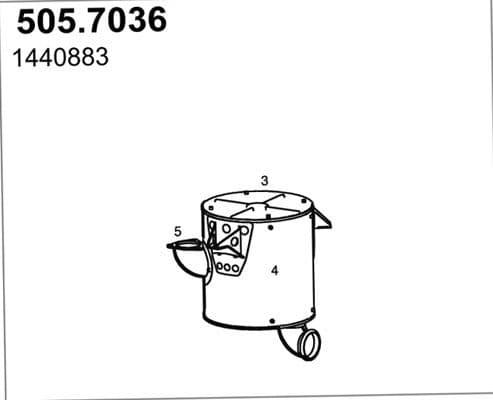 Amortizor zgomot mijloc/spate ASSO 505.7036