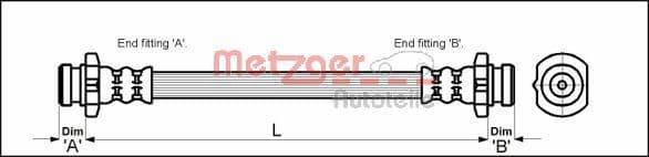 Furtun frana METZGER 4110041
