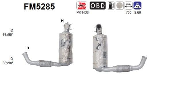 Filtru funingine/particule, sist.de esapament AS FM5285
