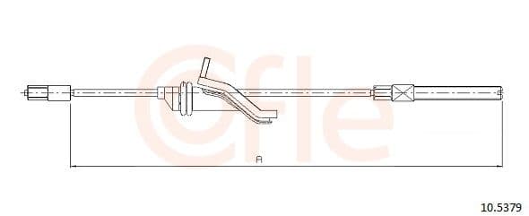 Cablu, frana de parcare COFLE 10.5379