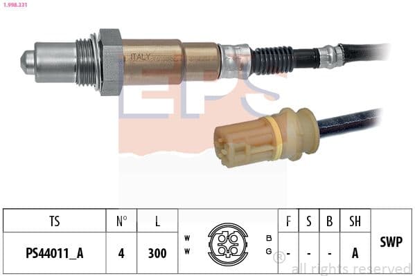 Sonda Lambda EPS Made in Italy - OE Equivalent 1.998.331