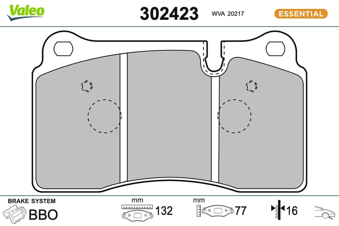 set placute frana,frana disc VALEO 302423