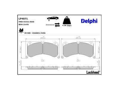 set placute frana,frana disc DELPHI LP4071