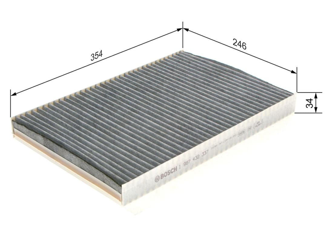 Filtru, aer habitaclu BOSCH 1 987 432 337