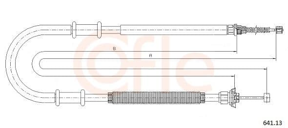 Cablu, frana de parcare COFLE 641.13