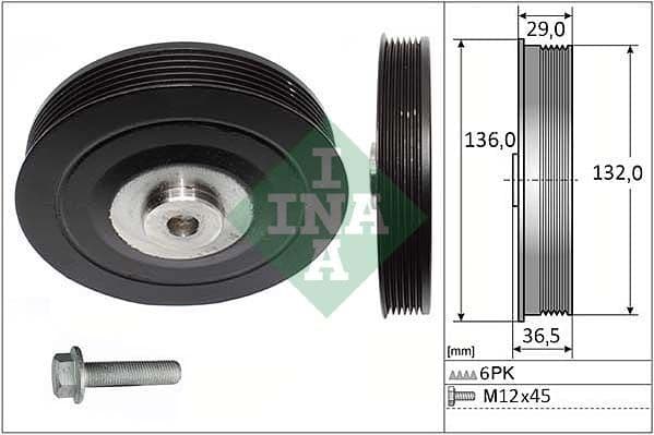 Fulie curea, arbore cotit Schaeffler INA 544 0007 20