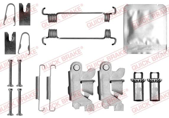 set accesorii, saboti frana parcare QUICK BRAKE 105-0875S