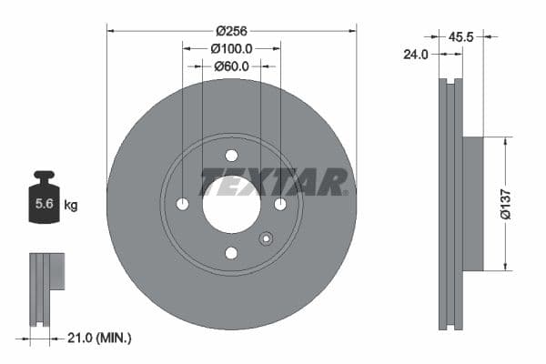 Disc frana TEXTAR 92241400