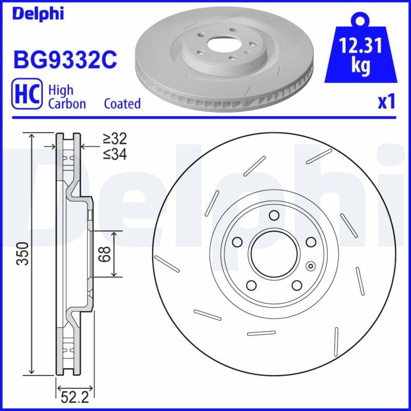 Disc frana DELPHI BG9332C