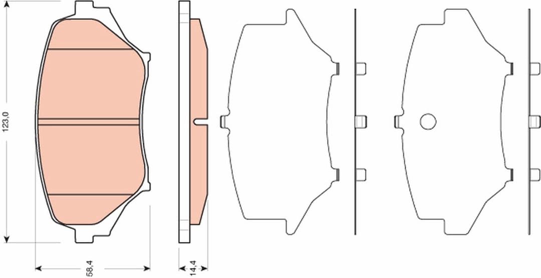 set placute frana,frana disc TRW GDB3401