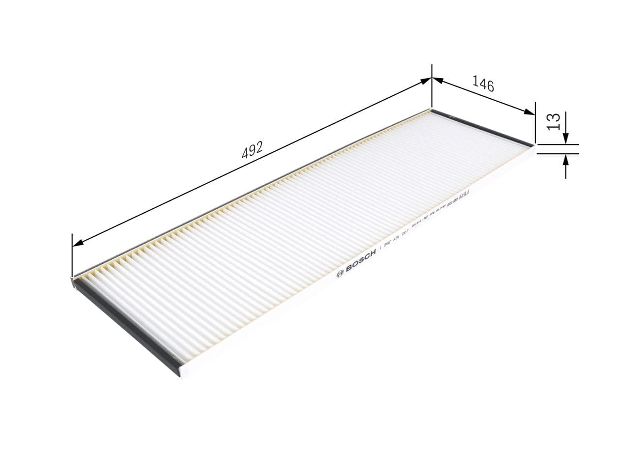 Filtru, aer habitaclu BOSCH 1 987 431 207