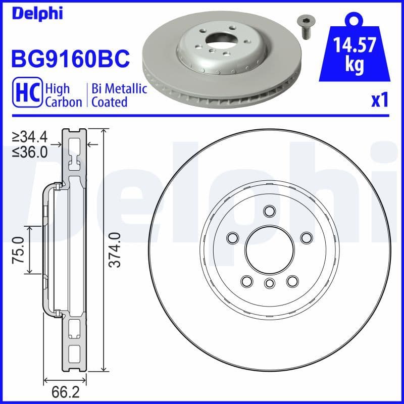 Disc frana DELPHI BG9160BC