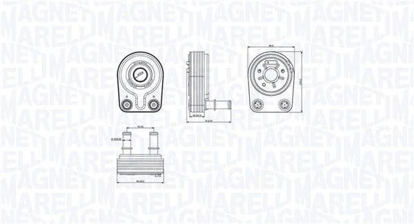 Radiator ulei, ulei motor MAGNETI MARELLI 350300001400