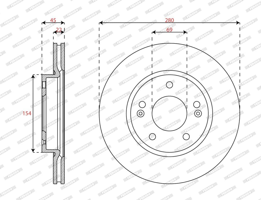 Disc frana FERODO PREMIER DDF3056C