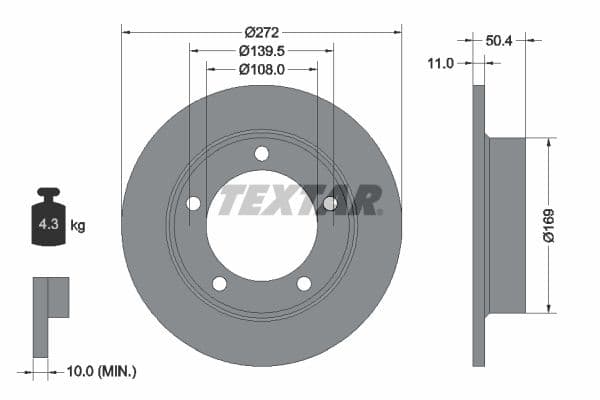 Disc frana TEXTAR 92019900