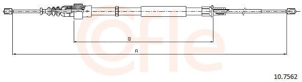 Cablu, frana de parcare COFLE 10.7562