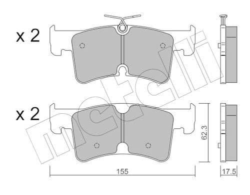set placute frana,frana disc METELLI 22-1389-0