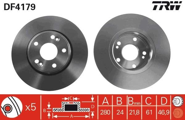 Disc frana TRW DF4179