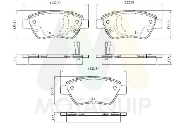 set placute frana,frana disc MOTAQUIP LVXL1949