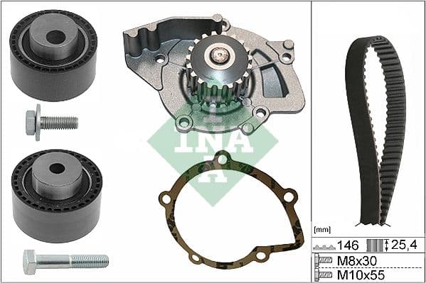 Set pompa apa + curea dintata Schaeffler INA 530 0446 31