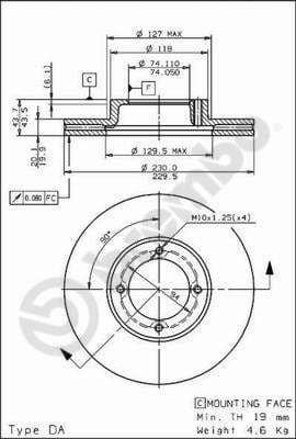 Disc frana BREMBO 09.6709.10