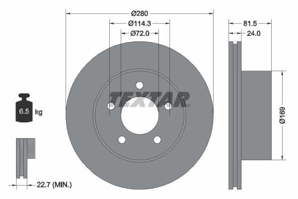 Disc frana TEXTAR 92113500