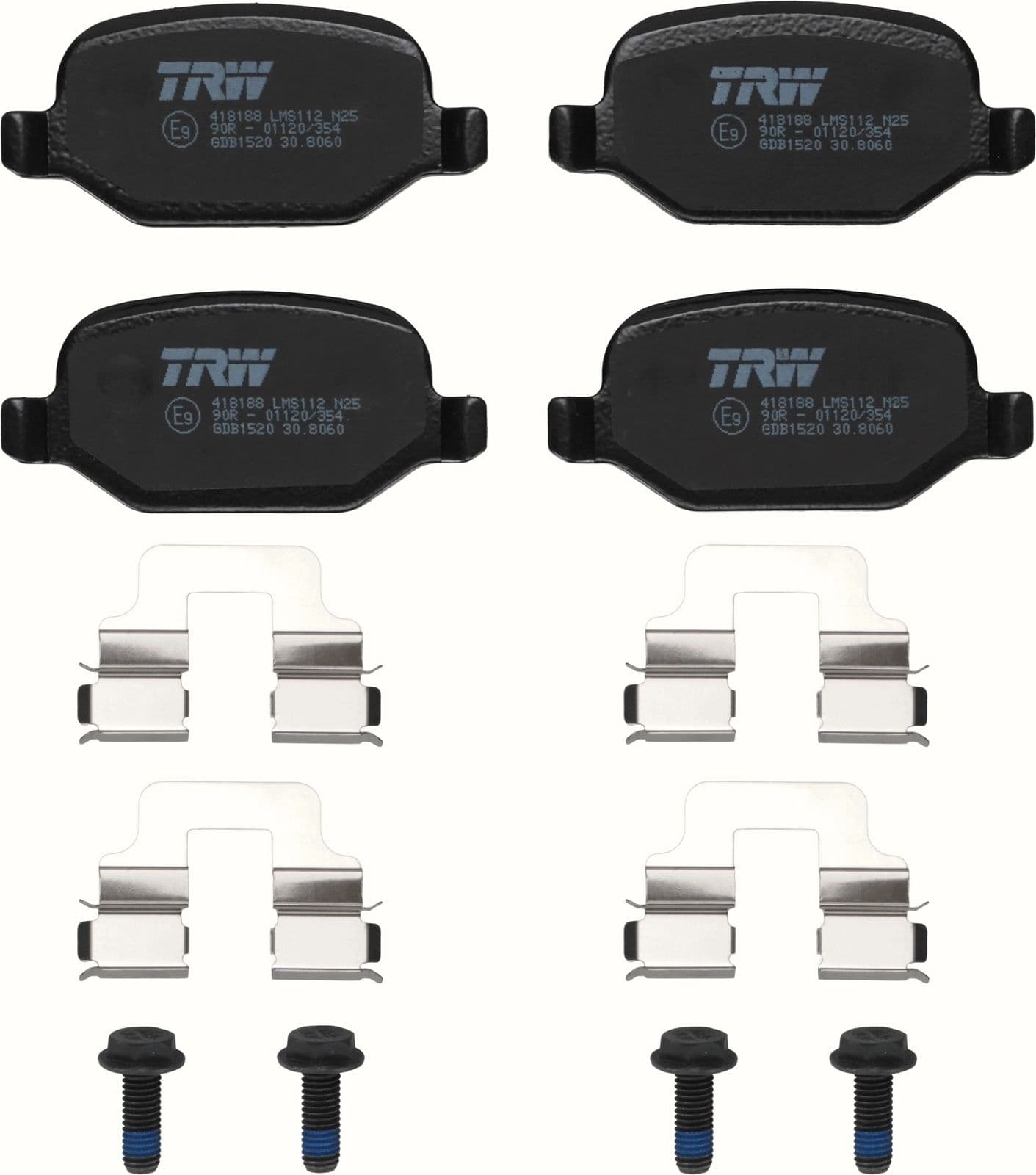 set placute frana,frana disc TRW GDB1520