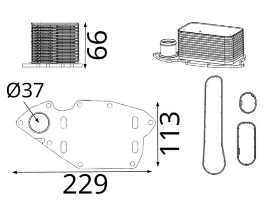 Radiator ulei, ulei motor MAHLE CLC 423 000S