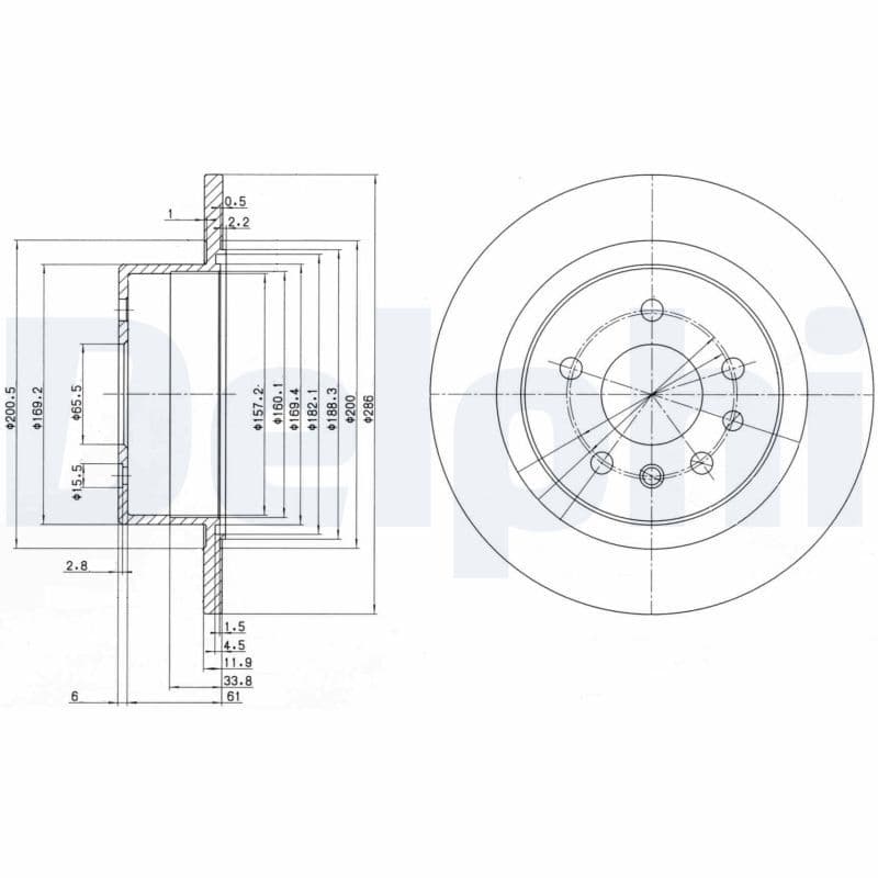 Disc frana DELPHI BG2986