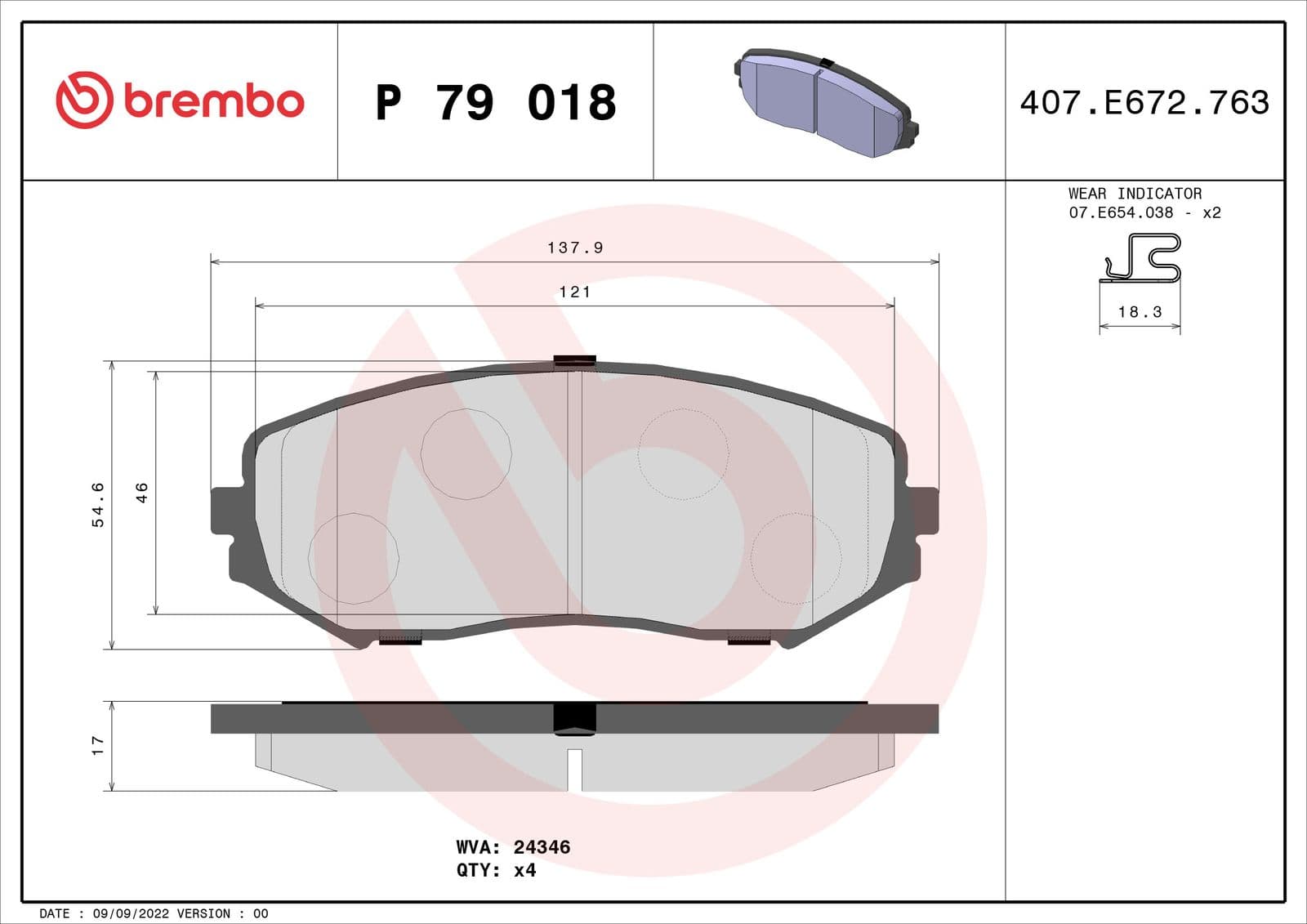 set placute frana,frana disc BREMBO PRIME LINE P 79 018