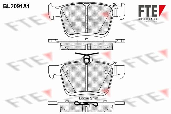 set placute frana,frana disc FTE 9010676