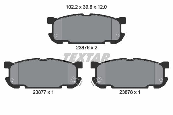 set placute frana,frana disc TEXTAR 2387601