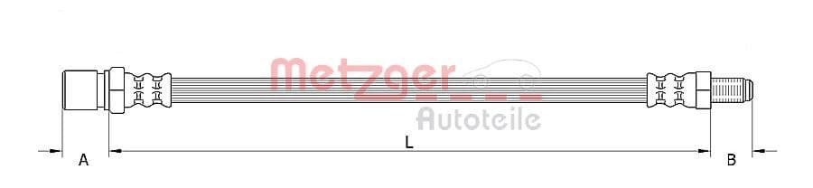 Furtun frana METZGER 4111689