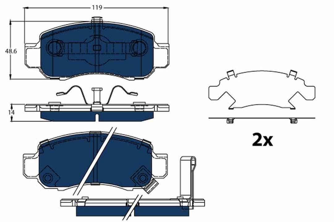 set placute frana,frana disc TRW ELECTRIC BLUE GDB3376BTE