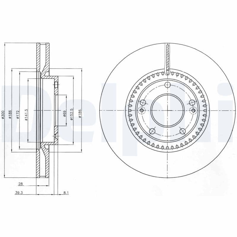 Disc frana DELPHI BG4251C