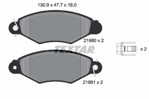 set placute frana,frana disc TEXTAR Q+ 2198004